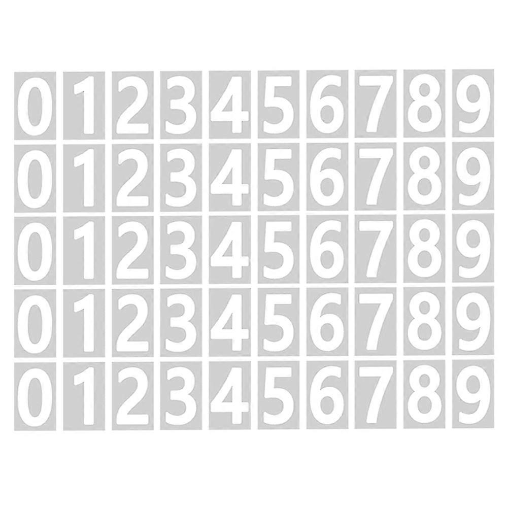 أرقام صندوق البريد للخارج ، 10 مجموعات 0-9 ملصقات أرقام عاكسة مع علامة تبويب لاصقة لسهولة الرجوع