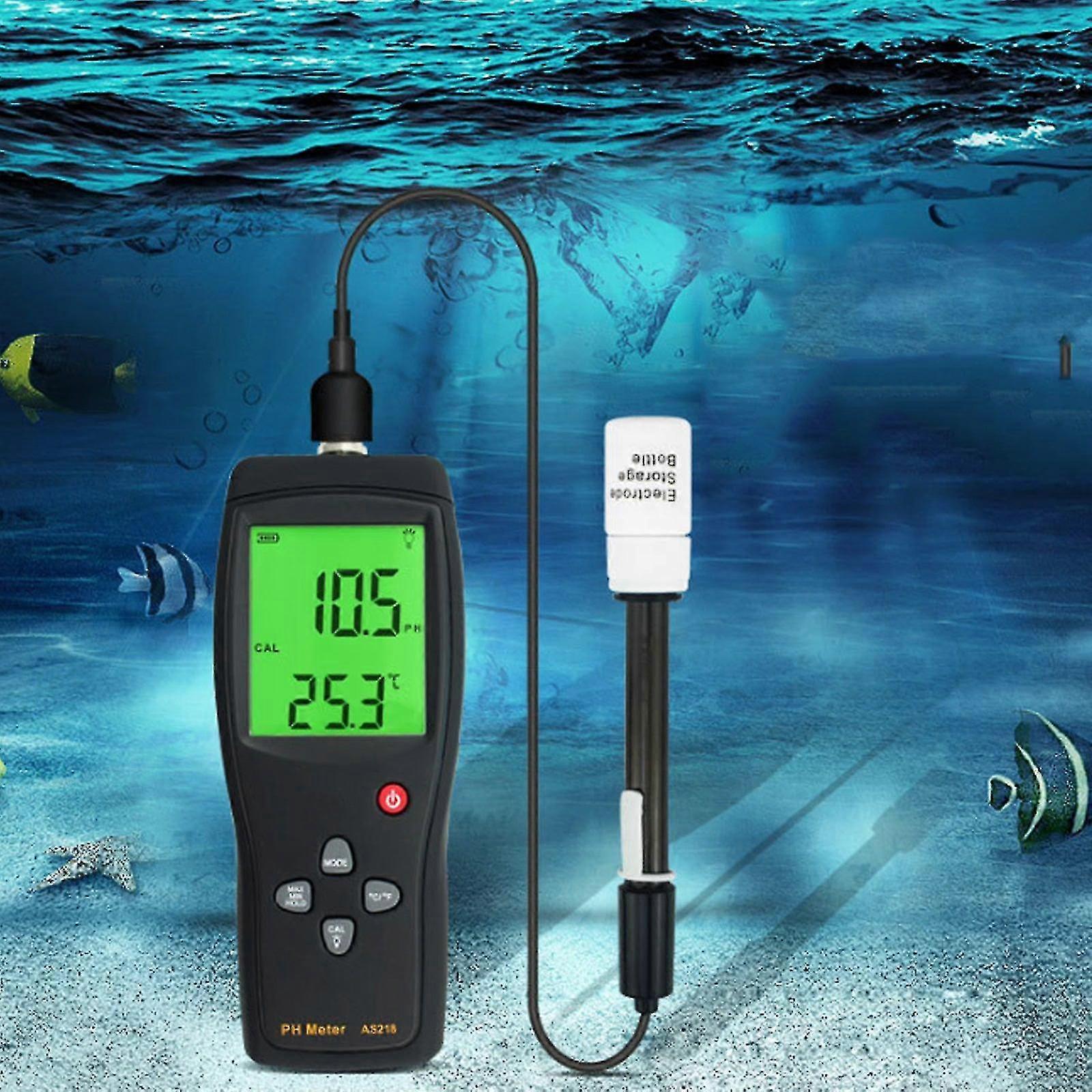 As218 Ph Quality Detector Meter Water Tester Digital Water Quality Monitor Tester For Pool Drinking Water Aquariums Fish Tank