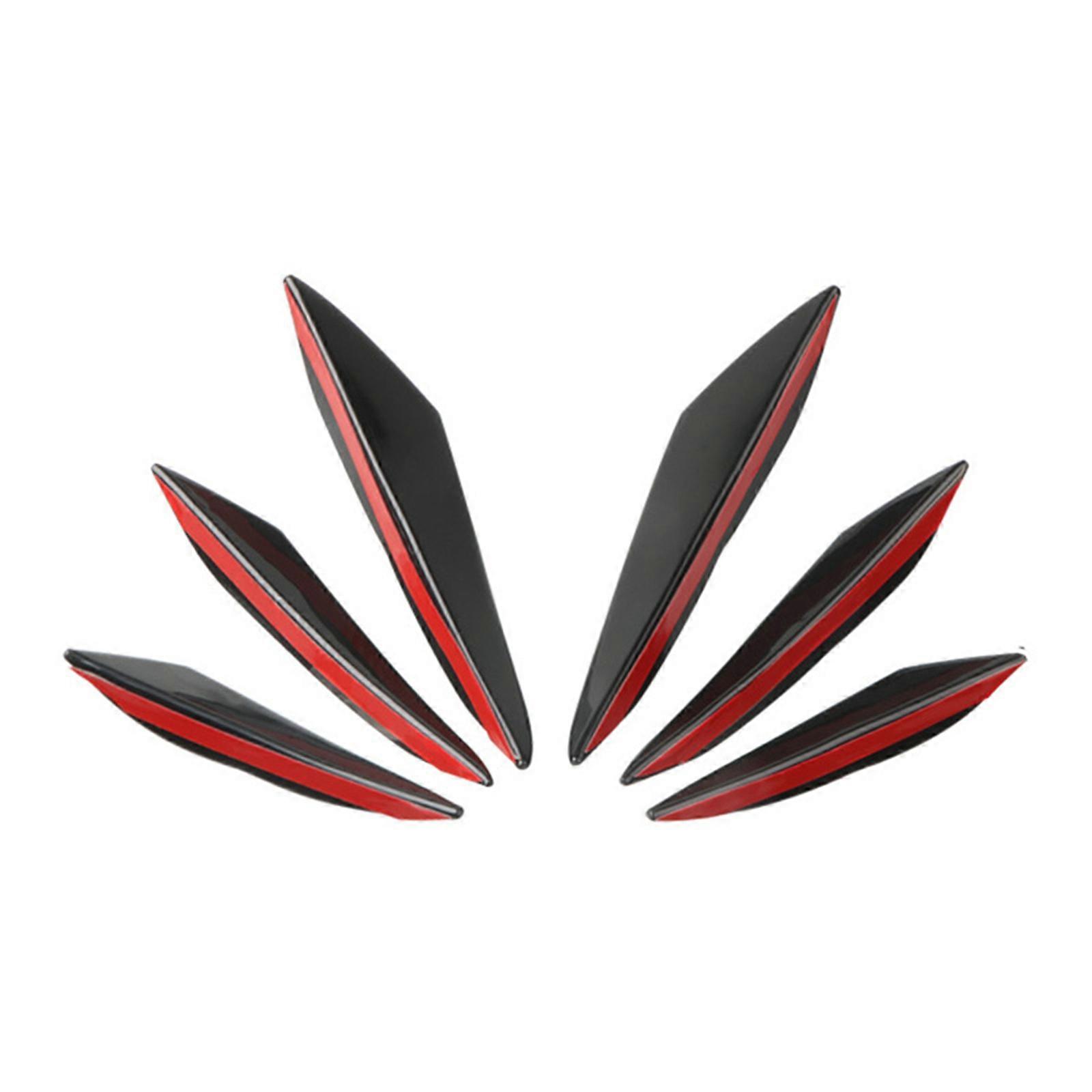 Car Front Bumper Lip Splitter Self-Adhesive Fins Body Spoiler Universal ...