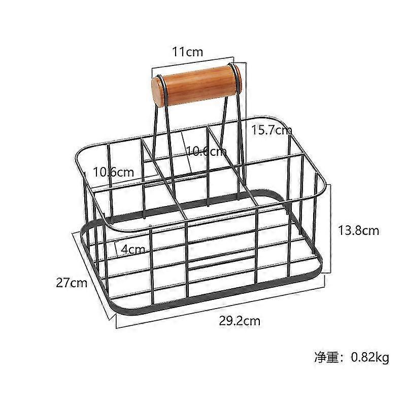 Metal Milk Crate/Bottle Carrier, Gray