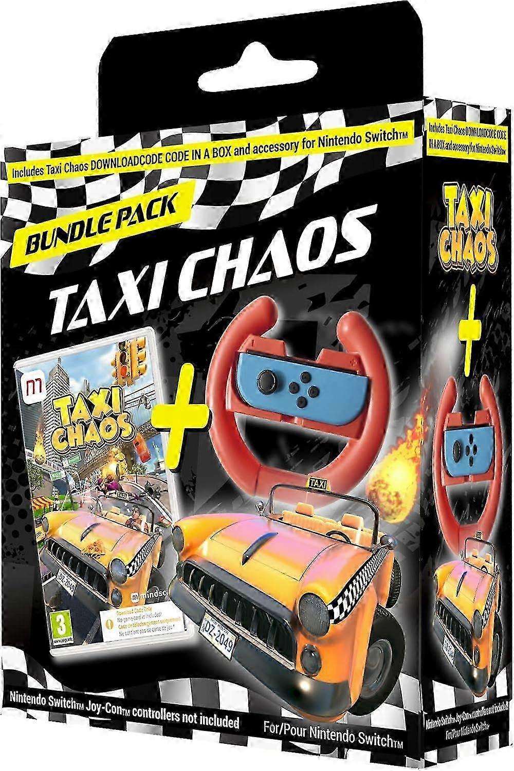 Taxi Chaos Bundle (Includes Steering Wheel) Switch Game