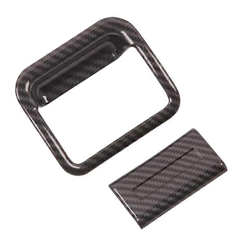 for Navara Frontier NP300 2016-2021 Carbon Fibre Car Glove Box Handle Bowl Cover Trim Decor Accesso