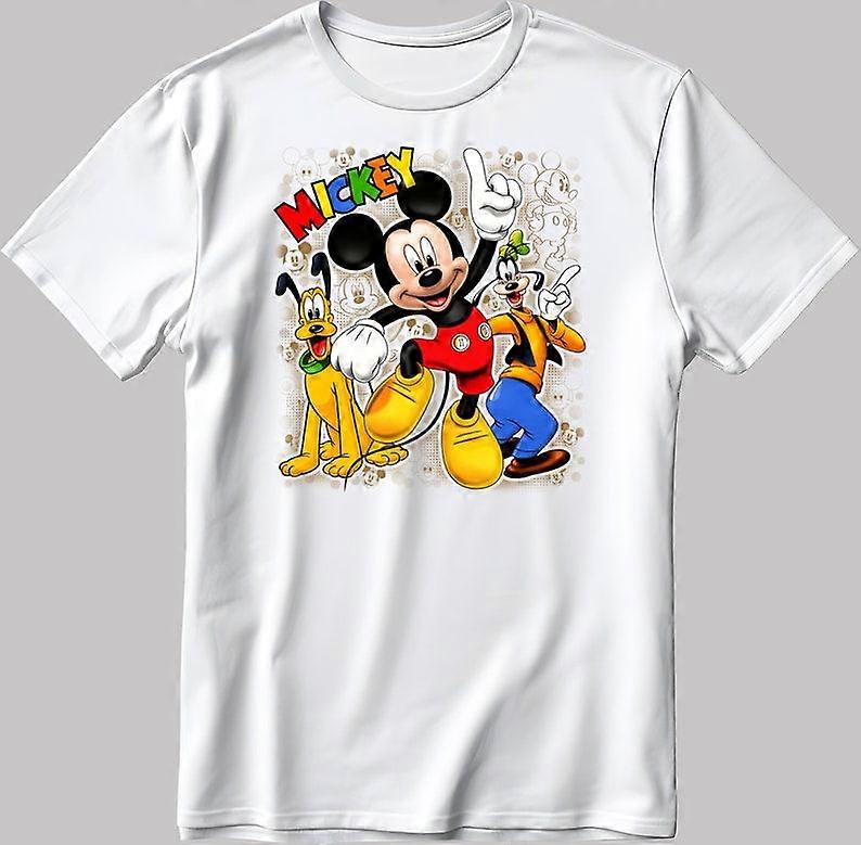 Disney Mickey Mouse Goofy Pluto Short Sleeve T Shirt unisex-Biu217