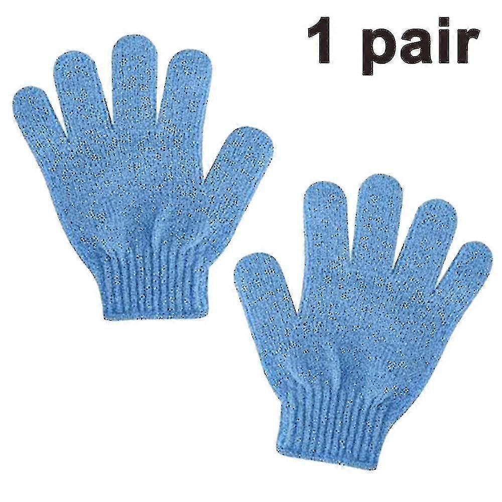 Exfoliating Dual Texture Bath Gloves For Shower, Spa(1 Pair Glove)