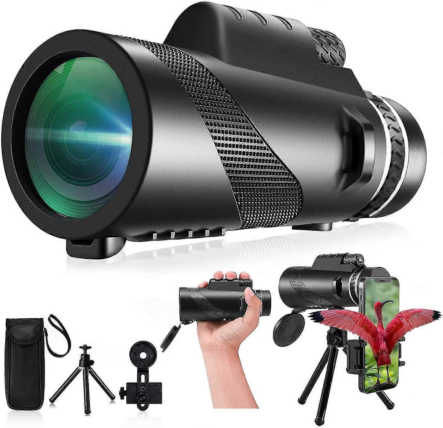 80x100 Monocular-telescope High Powered For Smartphone Low Night Vision Monoculars For Adults