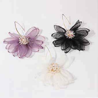 Orecchini Fiore con Petali Rosa