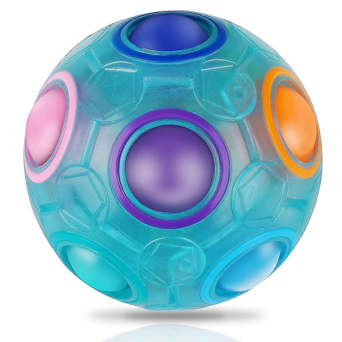 Magic Rainbow Ball Fidget Ball Speed Puzzle Ball Cube Brain Teasers Educational Toy Stocking Filler For Kids Adults