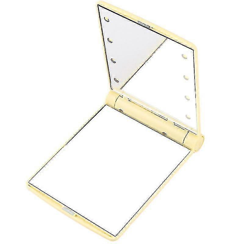 Led Cosmetic Folding Mirror-color:beige