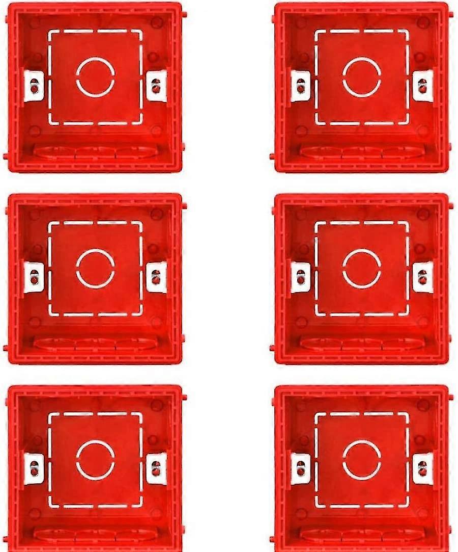 86-type Junction Box 6pcs Wall Mount Switch Socket Cassette Hidden Concealed Internal Mounting Box For Electrical Project(6pcs)