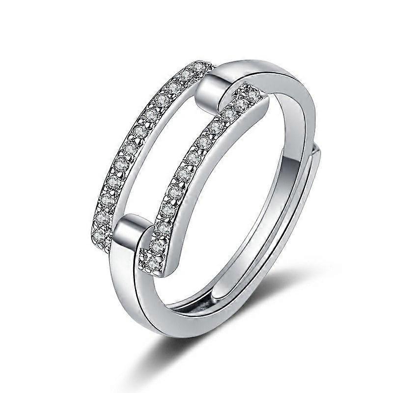 Fashion Double Layer Cross Open Ring