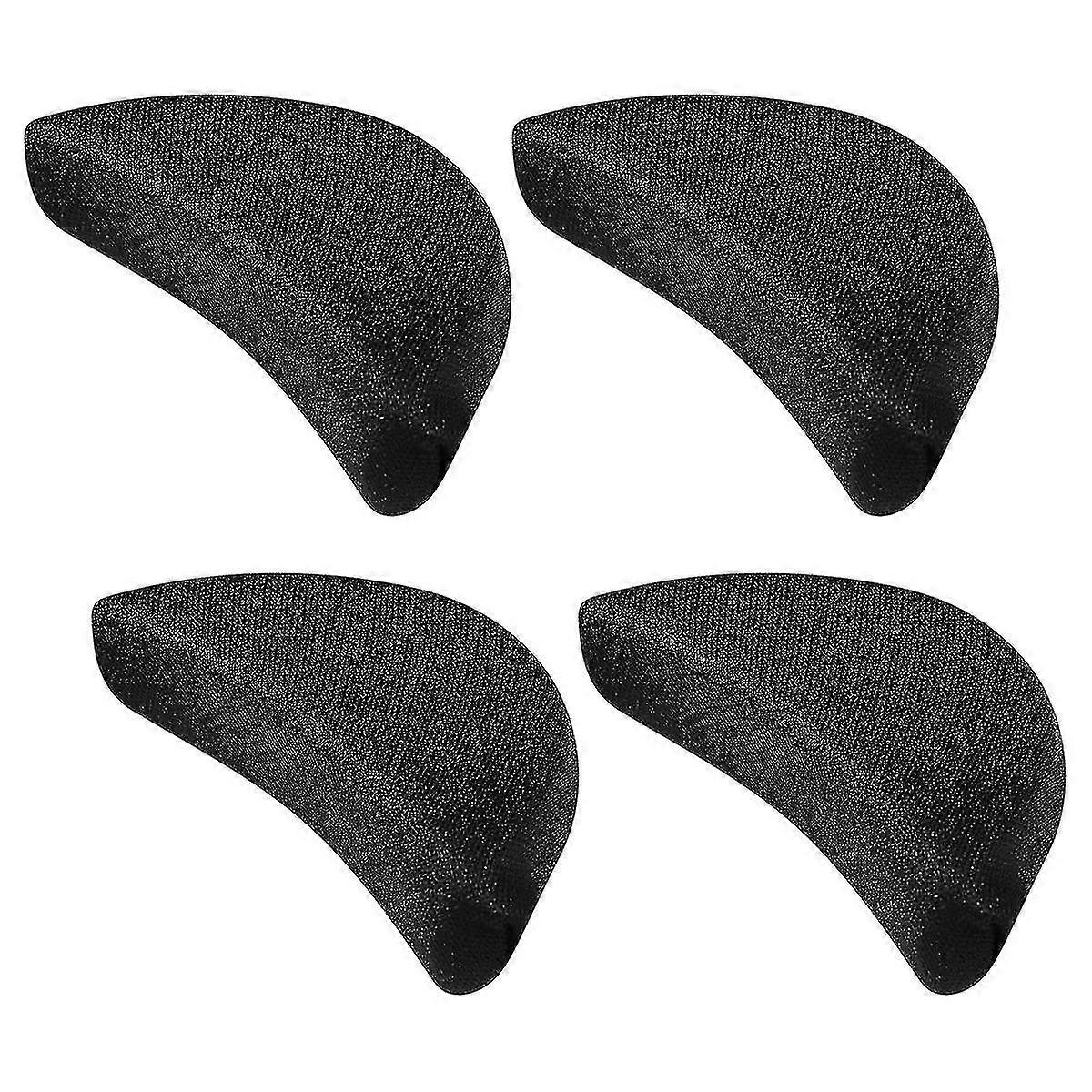 Healifty 2 Pairs Soft Sponge Toe Plug Foot Brace Shoe Filler Unisex Shoe Inserts To Make Big Shoes Fit One Size (black)
