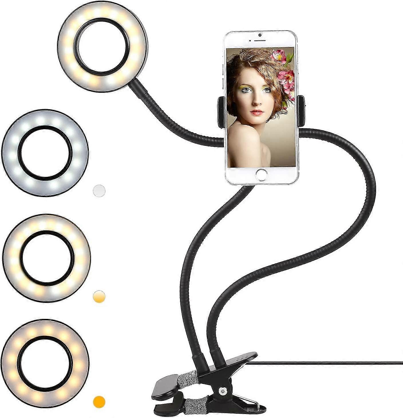 Led Live Fill Light With Dimmable With Clamp Mobile Phone Holder