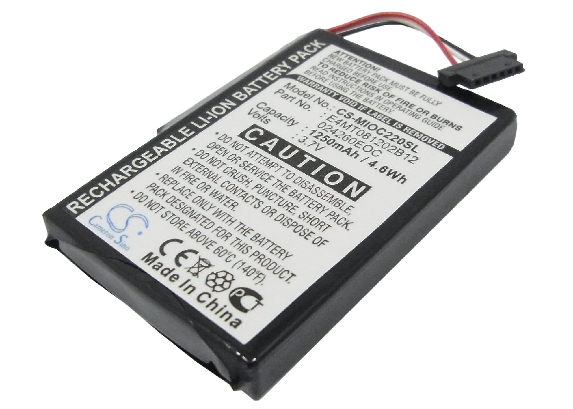 Battery for Pioneer AVIC-S1 CLARION MAP770 BPLP1200 Mitac E4MT081202B12 Mio C220