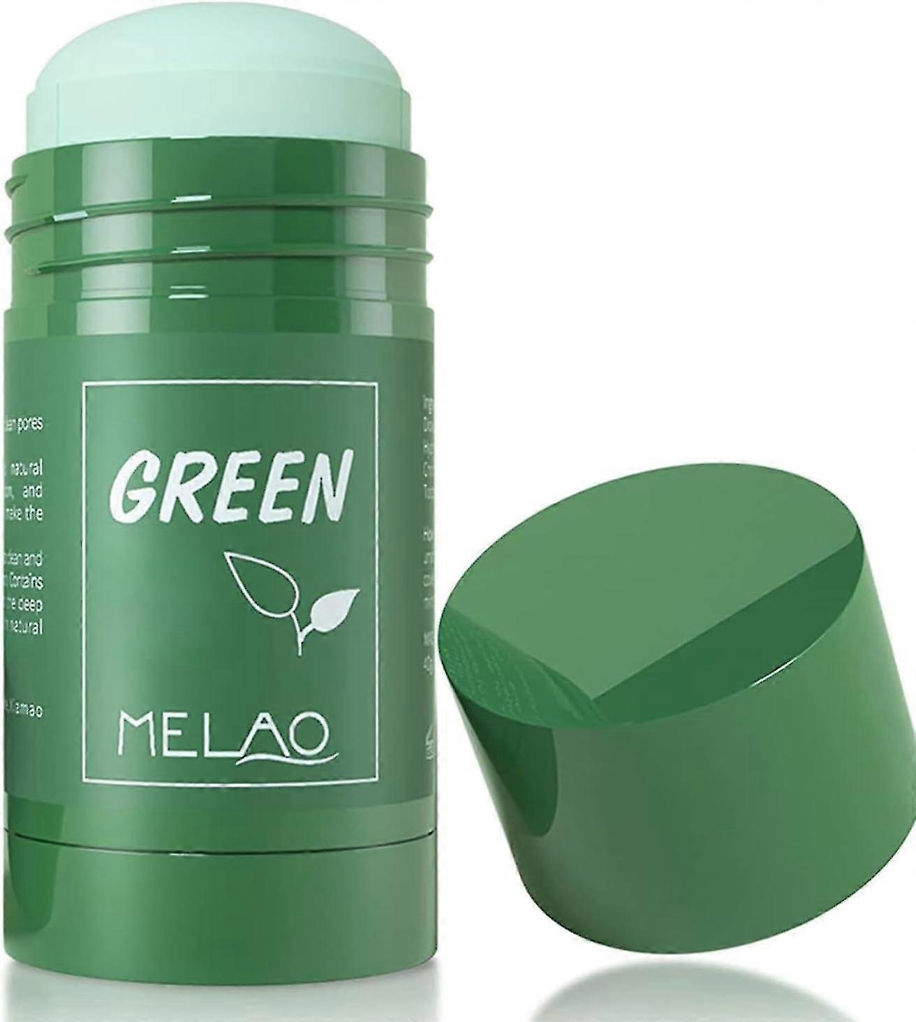 Green Clay Mask For Face, Clay Facial Mask Stick, Poreless Deep Cleanse Mask, Blackhead Remover With Tea Extract, Deep Pore Cleansing 1Pcs