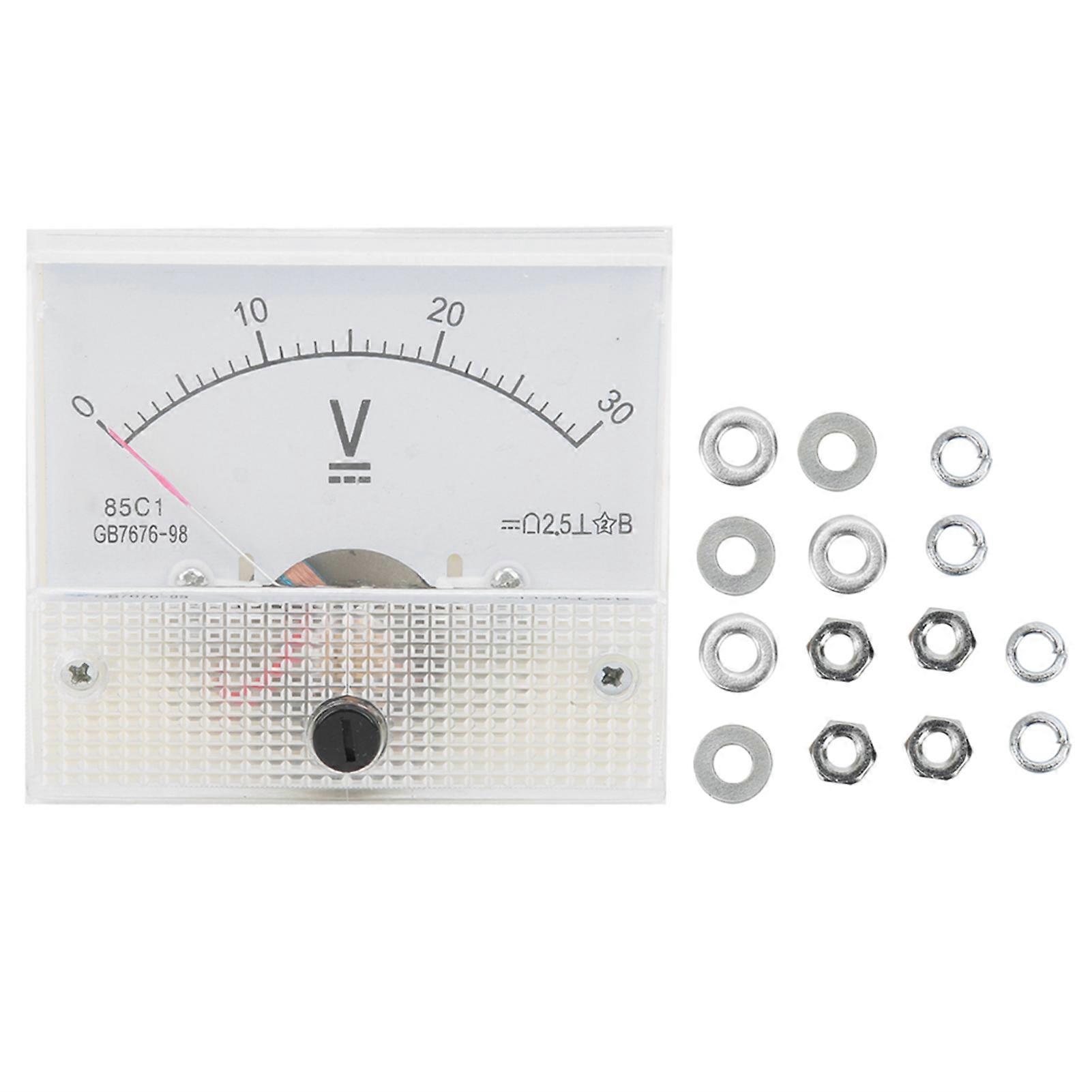 Pointer DC Voltmeter Panel Volt Voltage Meter Measuring Instrument 85C1 DC 0~30V