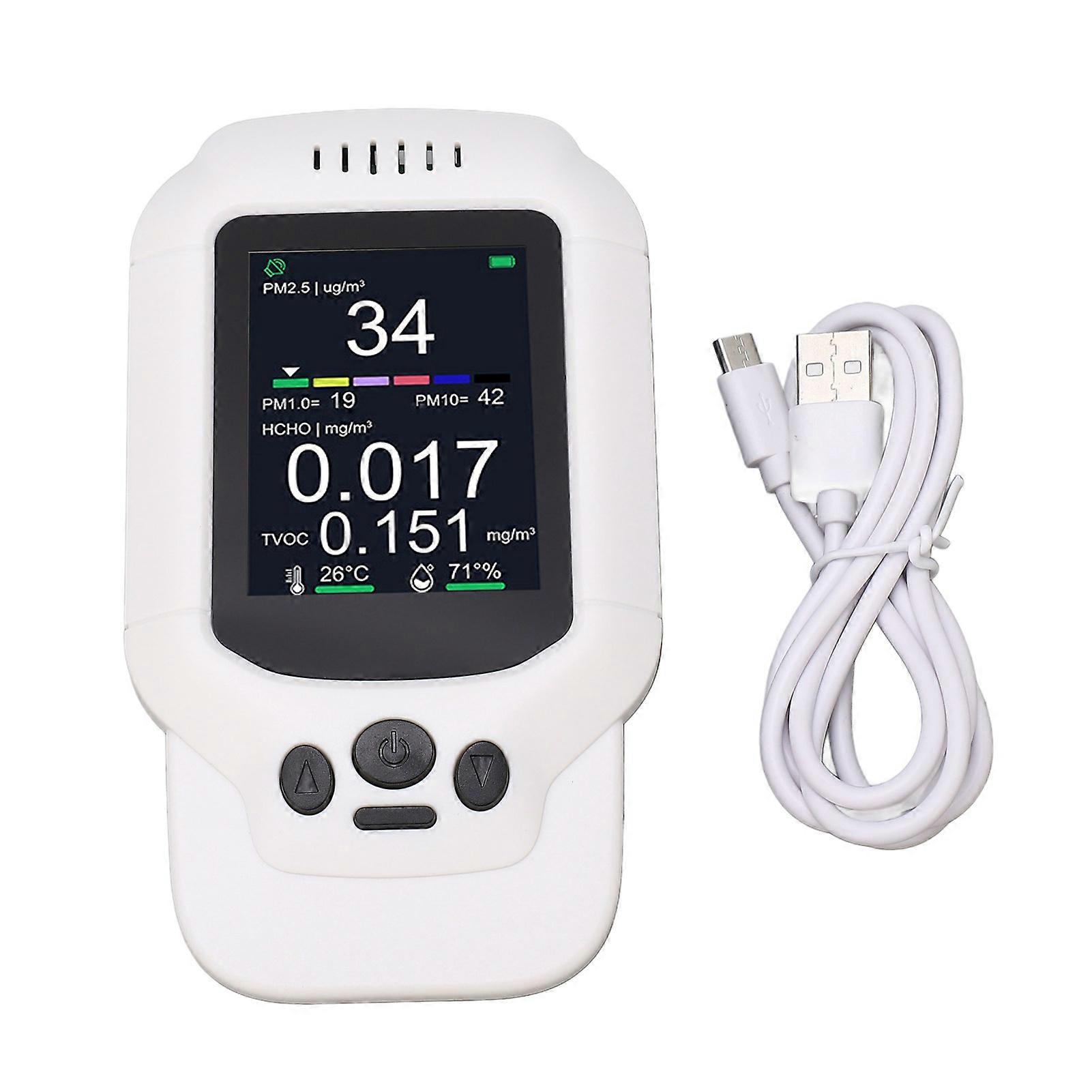 7 in 1 Air Quality Tester High Accuracy Multifunctional PM10 2.5 1.0 Temperature Humidity Meter with Sound Alarm