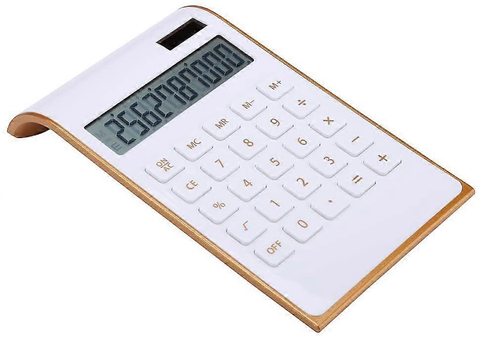 Calculator, Slim Elegant Design, Office/Home Electronics, Dual Power Desktop Calculator