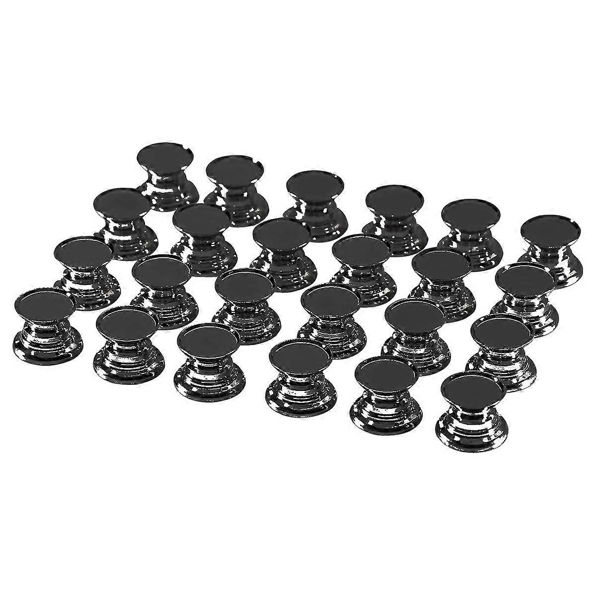 24PCS DIY Crystal Epoxy Resin Drawer Knob Base, Drawer Handle Accessories, DIY Resin Handle Alloy B