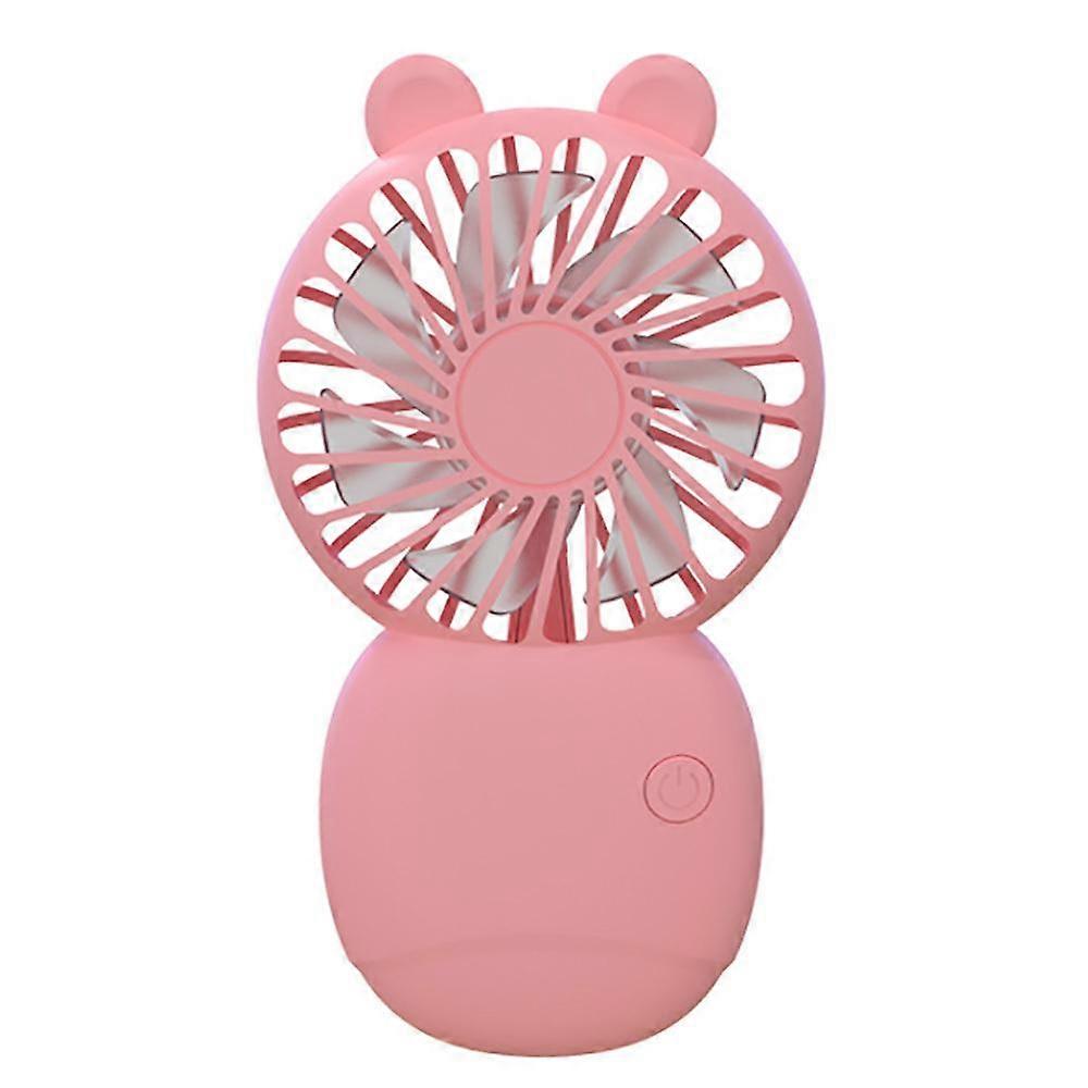 MIMIGO USB Network Red Mini Fan Handheld Portable Small Desktop Fan Student Cute Big Wind Cartoon Charging, Pocket Generation 6 - white deer, pocket g
