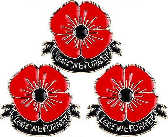 Red Poppy Pins Lest We Forget Enamel Poppy Brooch Pins For Women Flowers Broaches 2025