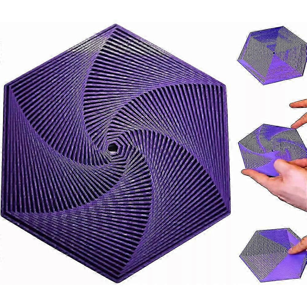 Anti-stress Fractal Fidget Hexagon Portable Playing Sensory Toy Hexagon Spiral Hexagon Mindful Meditation Tool