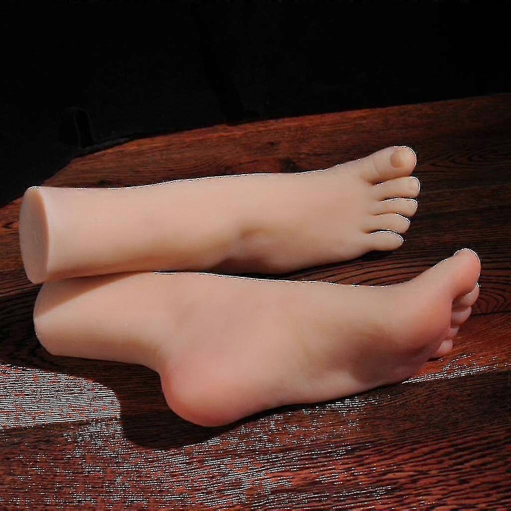 2 قطع واقعية أنثى عارضة أزياء عرض القدم للمجوهرات، والجوارب، والأحذية، والخلخال