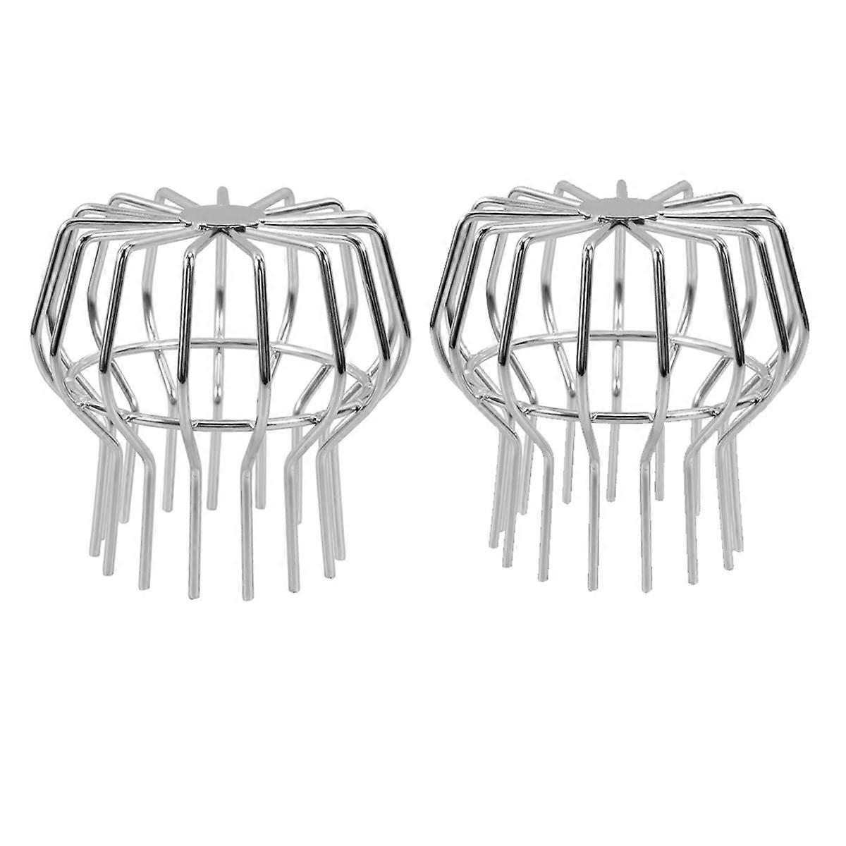 Gutter Guard Stainless Steel Gutter Cleaner Roof Filter Strainer Silver Downspout Strainer Filter Gutter Guards 2pack