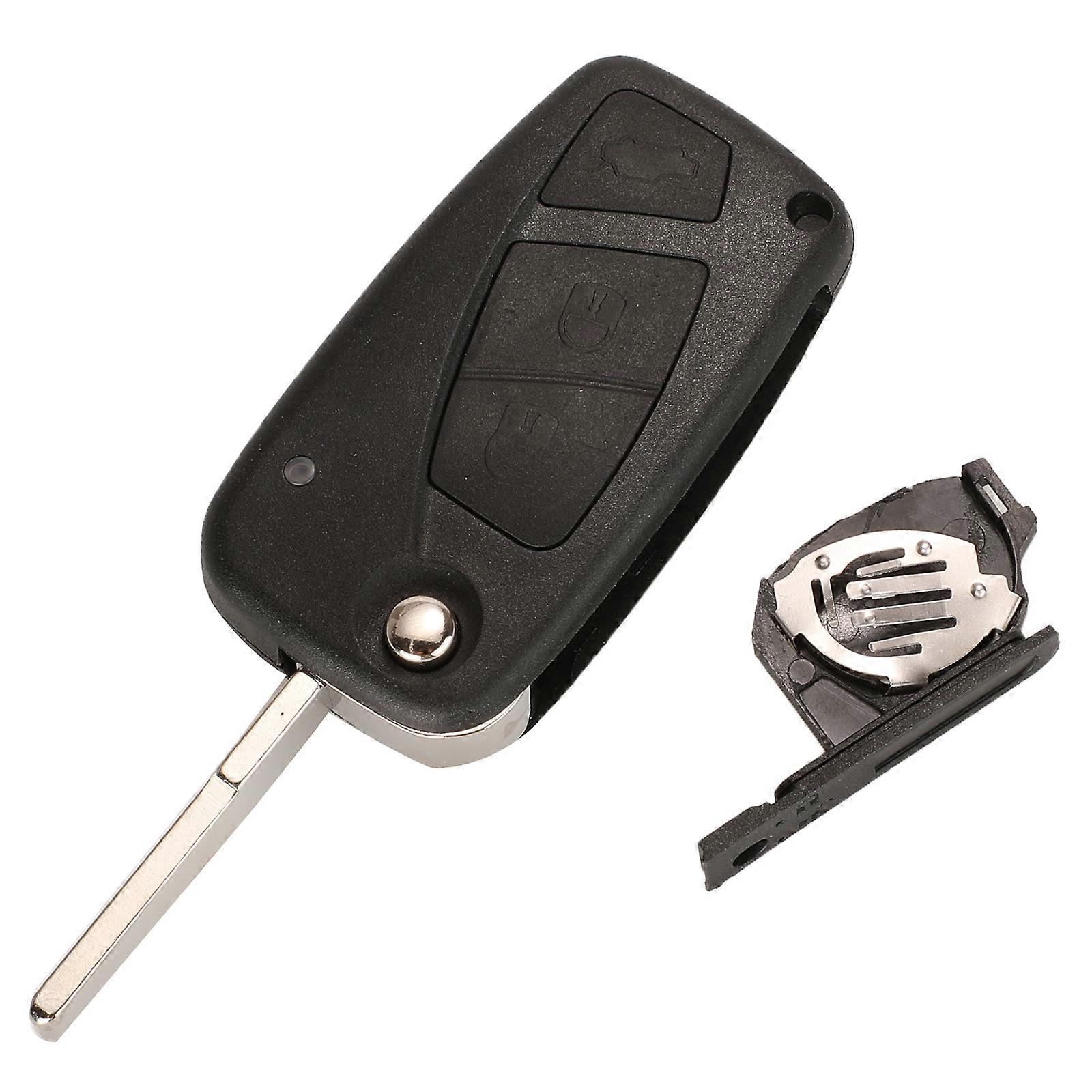 10pcs/lot New Flip Folding Remote Key Case 3 button black 3 BTN For FIAT 3 button Punto Ducato Stilo Panda