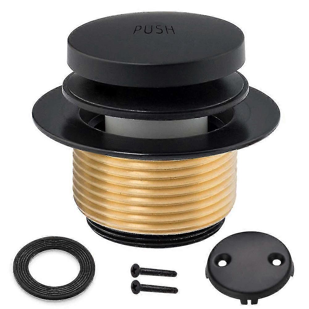 Tub Drain - Tip Toe Bathtub Drain Kit With Two-hole Overflow Faceplate, Bathtub Drain Trim Set Asse