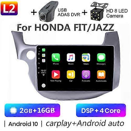 2 din Android 10.0 Car Radio For HONDA FIT JAZZ 2007-2013 Multimedia Video Player Mirror Connection Split Screen Head unit