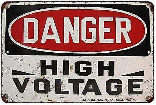 Perigo Alta Tensão Vintage Reprodução Retrô Presente Sinal de Lata 8x12 polegadas OU 12x16 polegadas Modo 4303