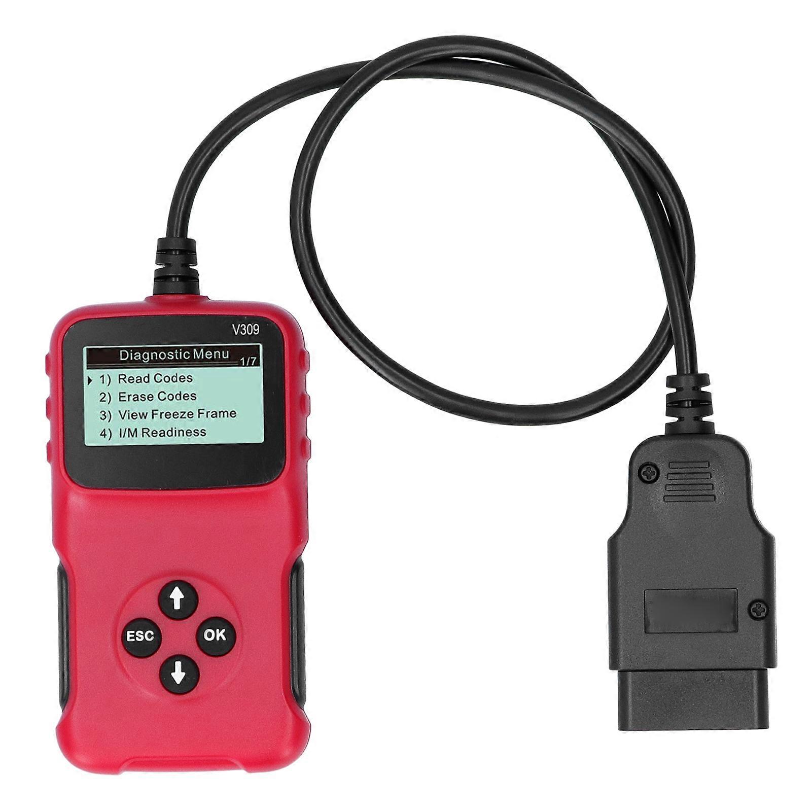 Car OBD2 Diagnostic Scanner Engine Fault Detector 5 Language Code Reader V309 Tool