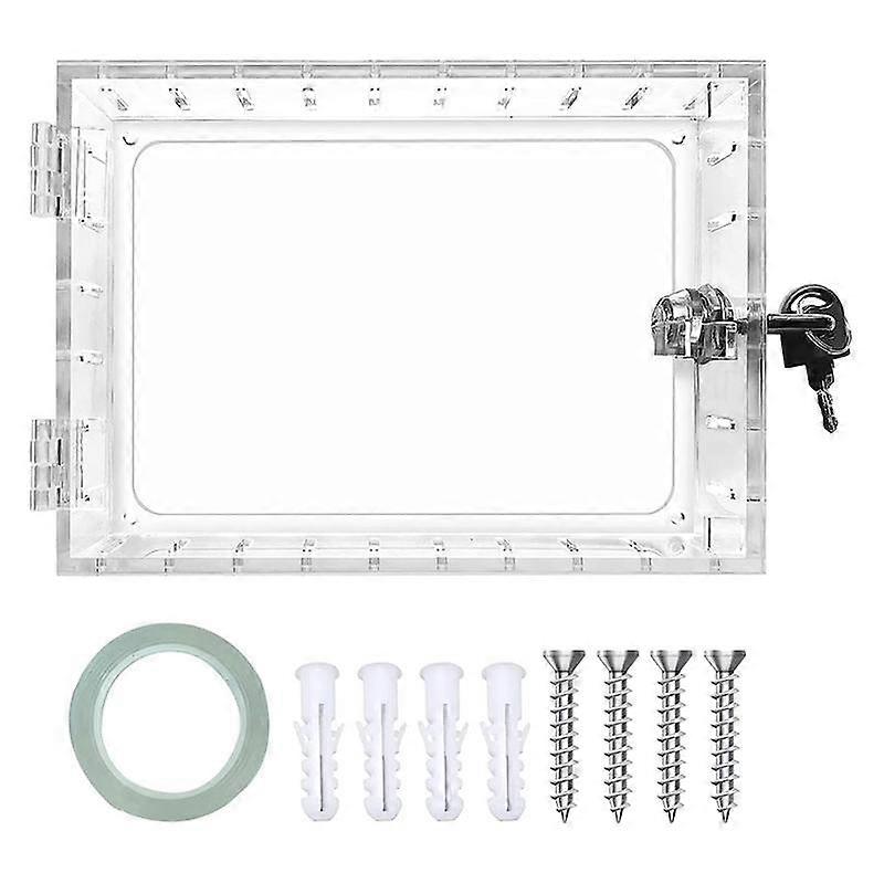 Thermostat Lock Box with Key,Clear Thermostat Guard for Thermostat on Wall,Fits Thermostats 6.5in H x 3.9in W x 2in D