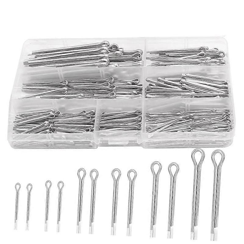 345Pcs 304 Stainless Steel Cotter Pin Assortment Kit M1.6/M2.5/M3.2/ 6 Sizes for Car,Lawn Mowers
