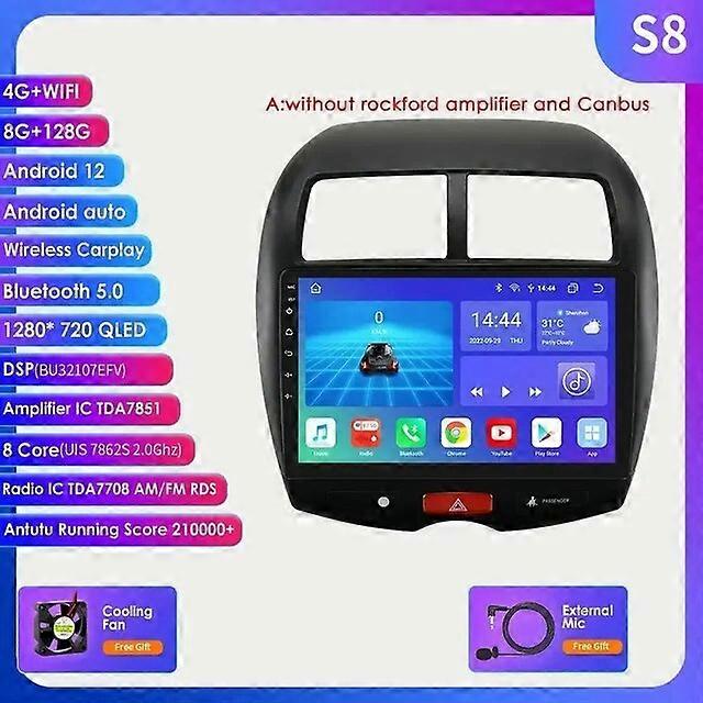 10''10.33'' AI Intelligent System Bilradio för Mitsubishi ASX 1 2010-2016 Nav GPS CarPlay Android Auto 4G Bil Multimediaspelare