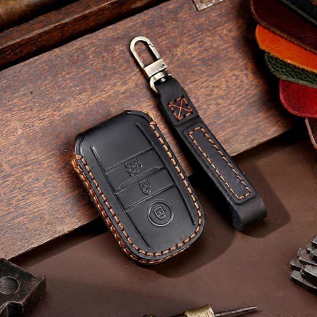 Luxury Leather Car Key Case Cover Fob Protector Keychain Accessories for Kia Sportage R K5 K4 K2 Kx3 Seltos Keyring Holder Bag