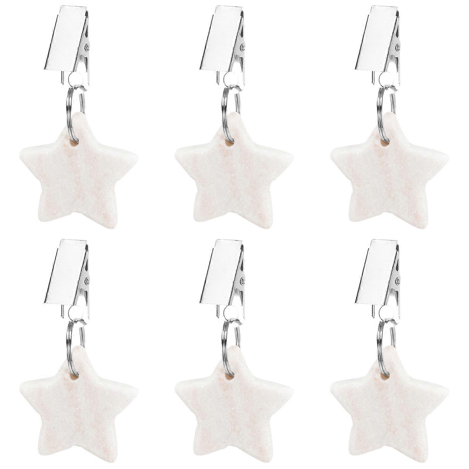 6pcs Tablecloth Weights Home Tablecloth Weights Clips Marble Table Cover Weights