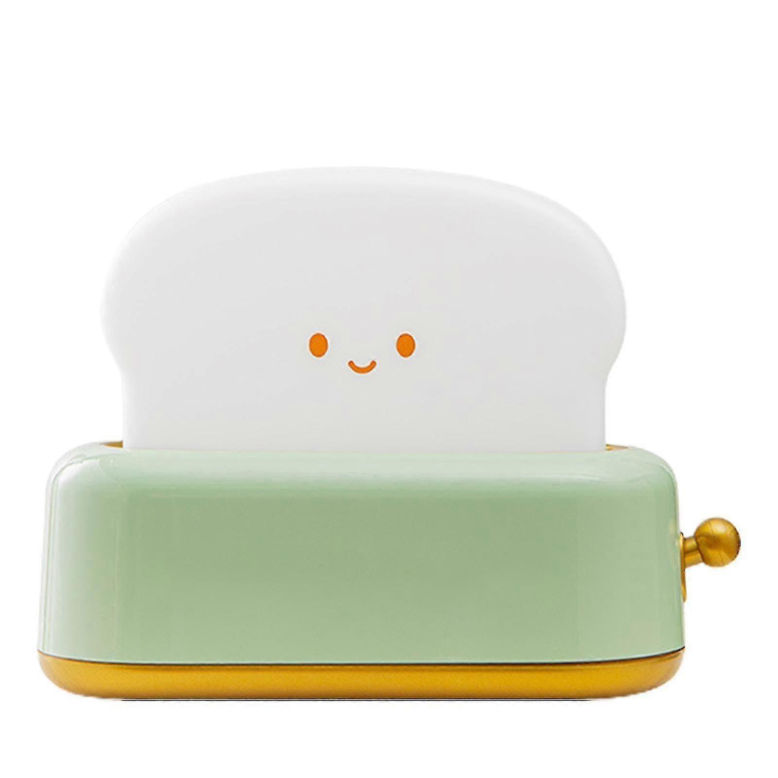 Creative Toast Night Light Usb Rechargeable Timing Led Cute Sleep Lamp