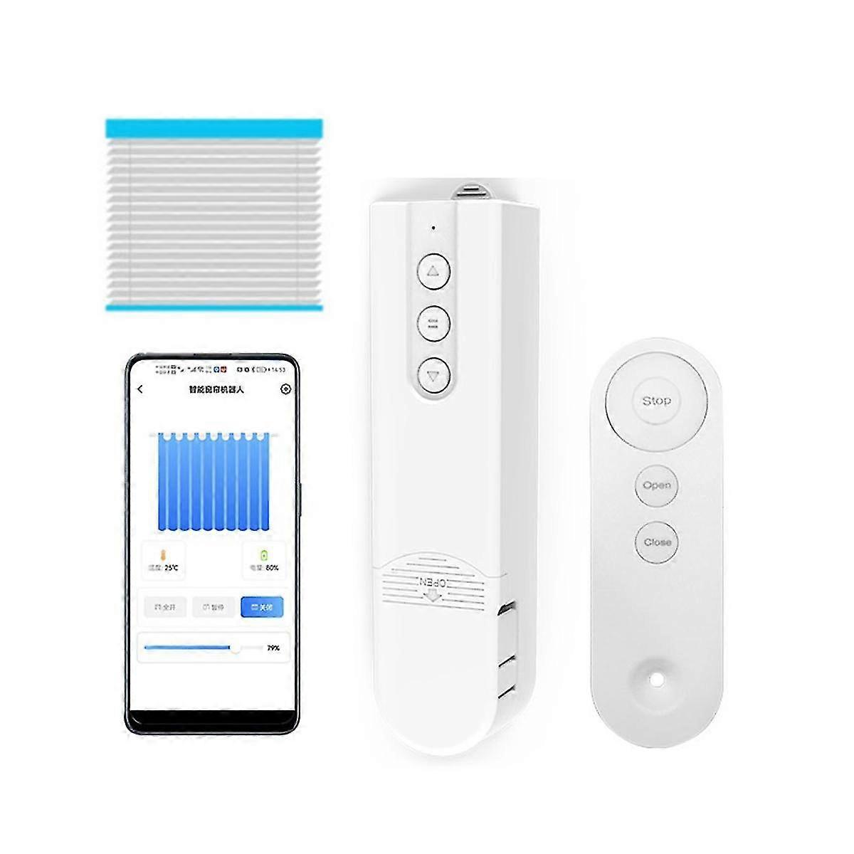 Tuya Smart Wifi Blind Motor+solar Panel Automatic Electric Roller Shutter Shadows Lifting Curtain Driver
