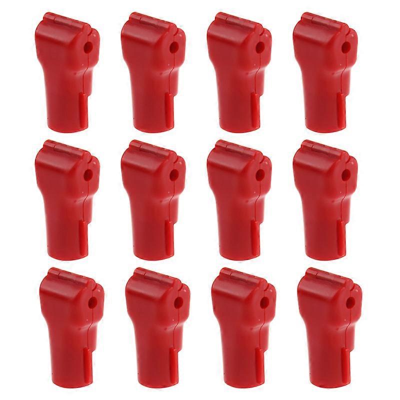 12 PCS Red ABS Display Hook / Security Lock Hook