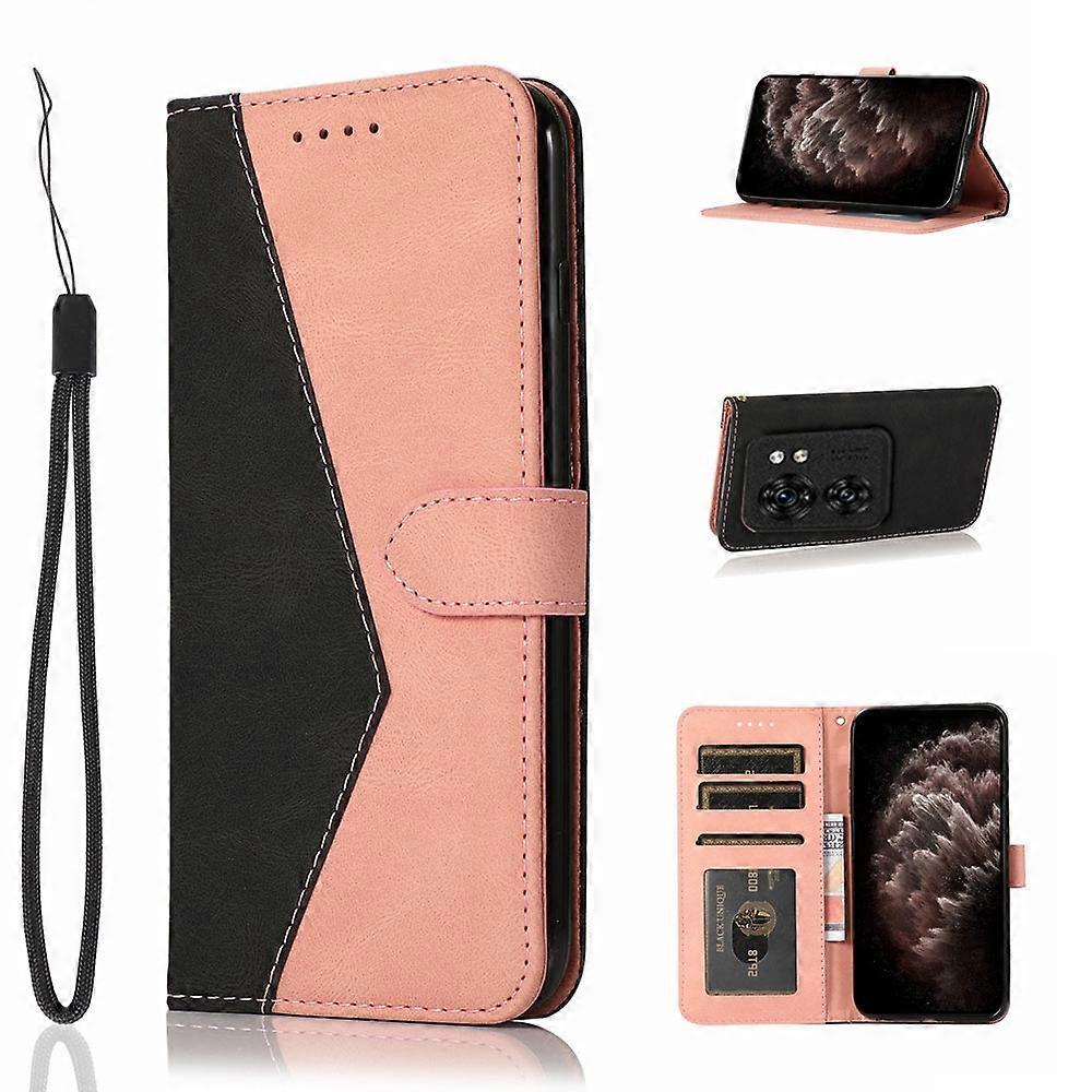 Dual-color Leather Case For Motorola Edge 40