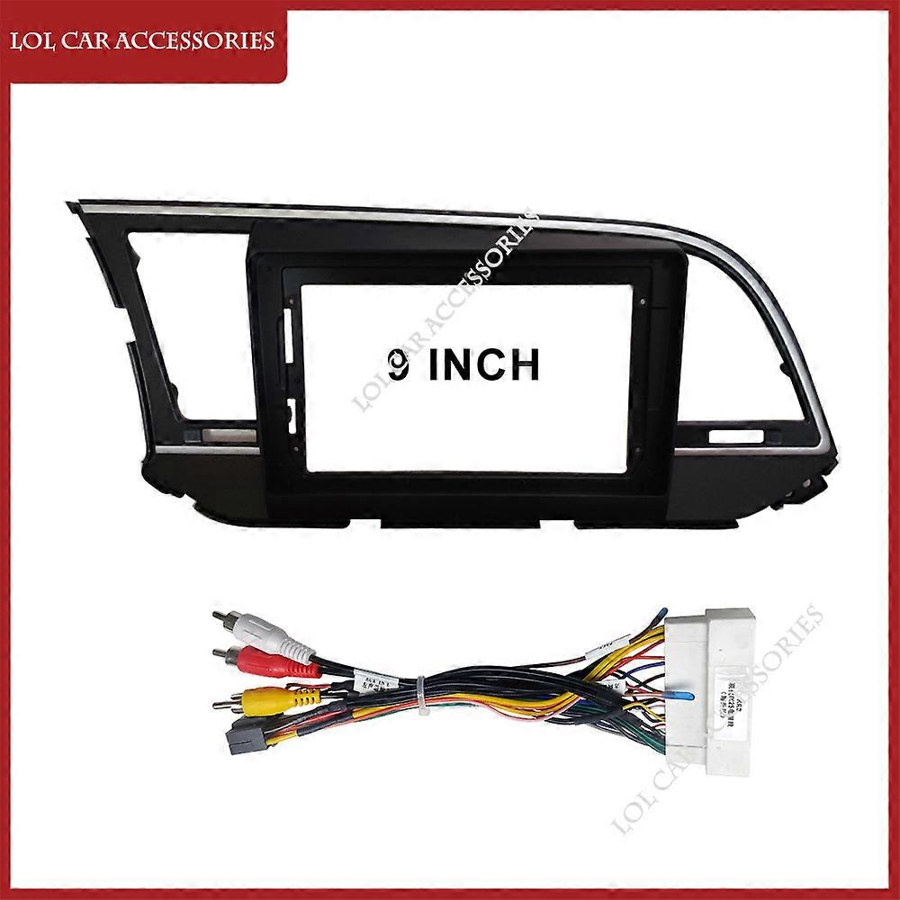 9 Inch Car Radio Fascias For HYUNDAI ELANTRA 2016-2018 Android MP5 Player Panel Casing Frame 2din Head Unit Stereo Dash Cover