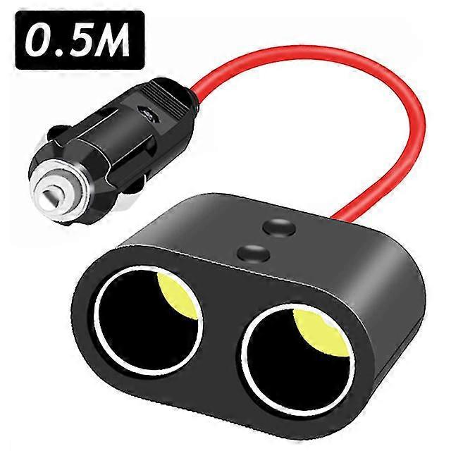 ZRUXE 2-Way Universal Car Cigarette Lighter Socket Splitter Car Cigarette Lighter 1 To 2 Adapter Plug