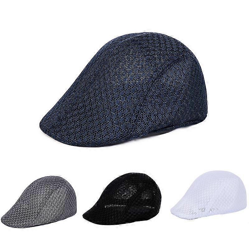 Classic Summer Breathable Mesh Cap Newsboy Hat Cabbie Flat Cap