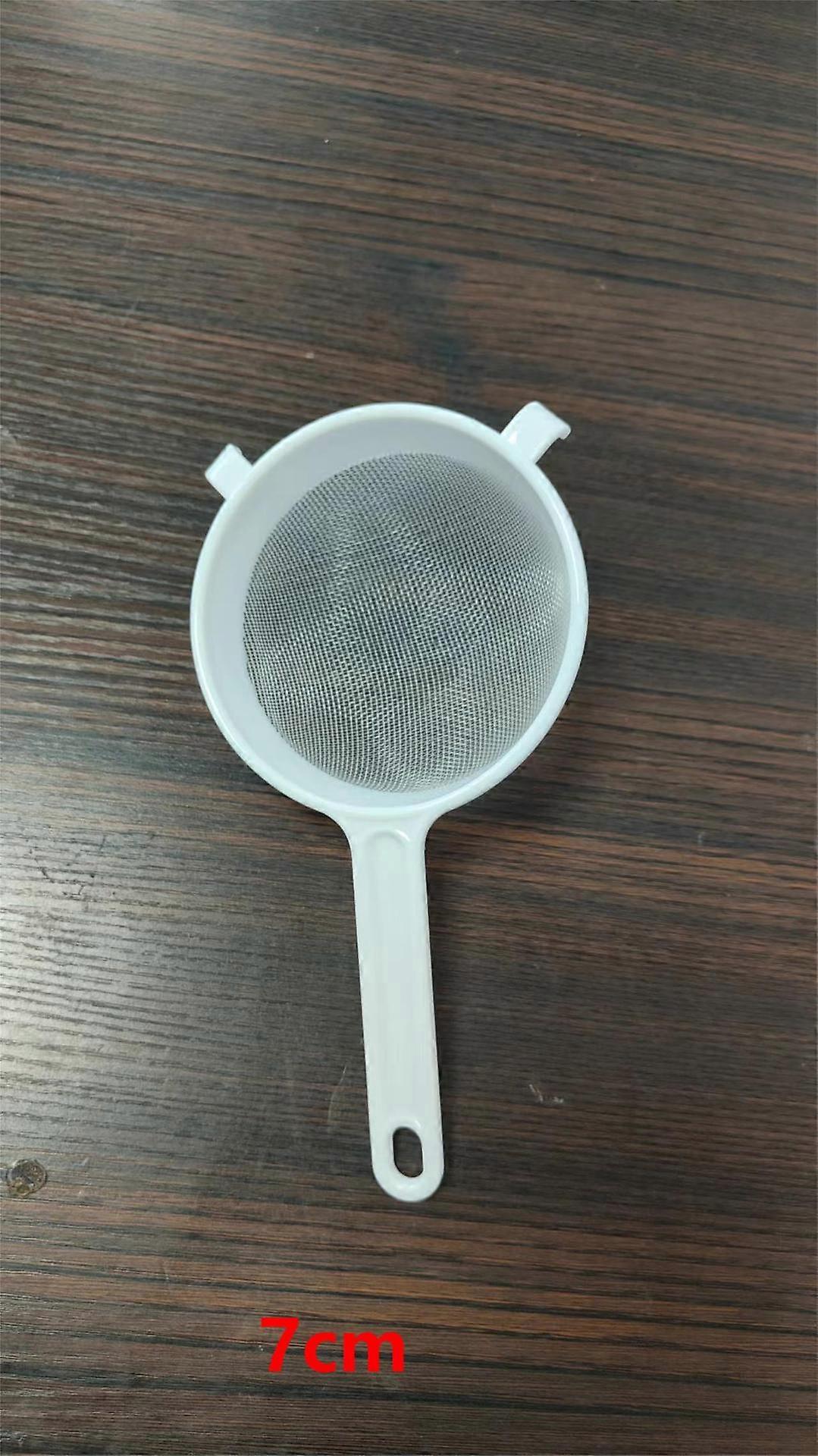 7cm, White Round Nylon Mesh Plastic Strainer