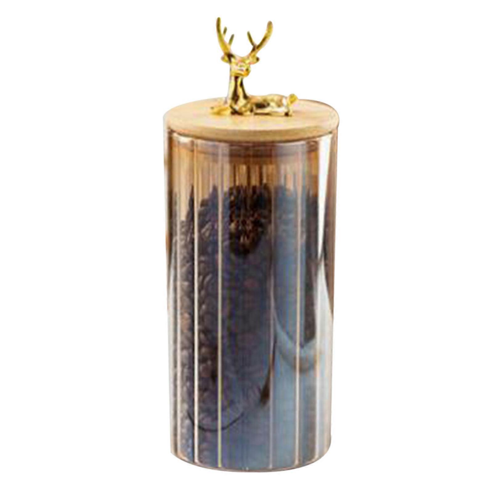 Älgglasburkar med lock, kryddburk förvaringsburk tebönburk kök torr fruktförvaring Torrfoderbehållare