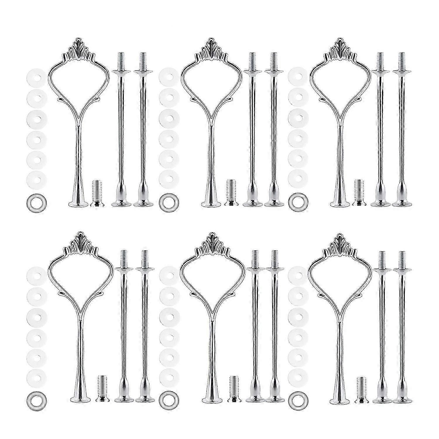 6 Set Tray Hardware compatible with Cake Stand 3 Tier Cake Stand Fitting Hardware Holder compatible 