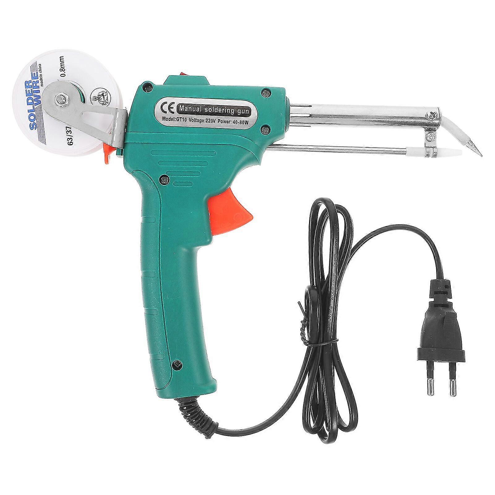 1 Set of Electric Soldering Iron Handheld Soldering Iron Soldering Tool Kit Welding Soldering Tool (EU Plug)