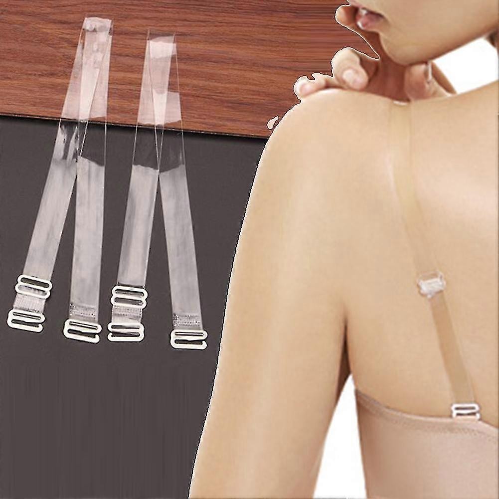 3 Pairs Clear Crystal Invisible Bra Set Shoulder Straps