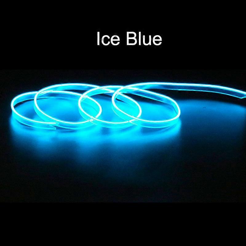 1M/2M/3M/5M Car Interior LED Decorative Lamp EL Wiring Neon Strip For Auto DIY Flexible Ambient Light USB Party Atmosphere Diode